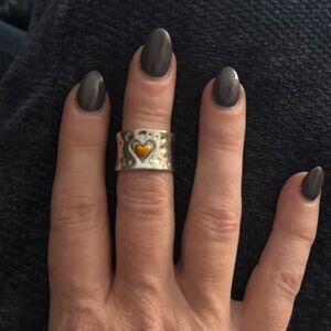Silver and gold plated costume ring